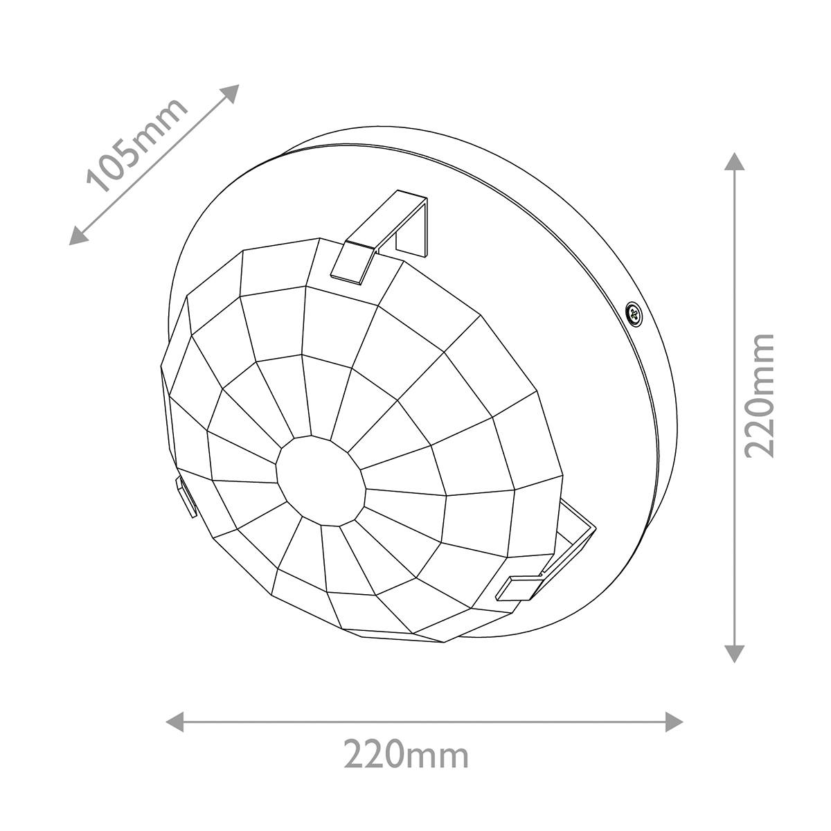 Бра округлой формы с многогранным стеклянным плафоном Hinkley в Твери