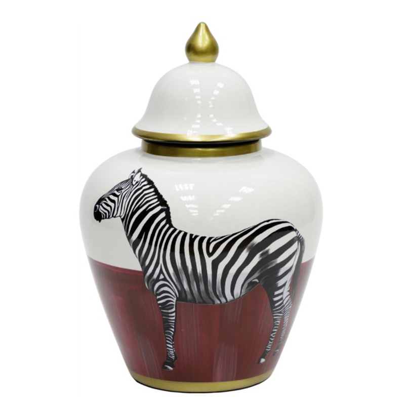 Ваза Zebra Vase white and red Белый Черный Золотой Красный Ваза Zebra Vase white and red Белый Черный Золотой Красный в Твери | Loft Concept
