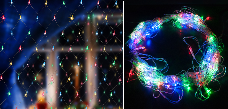 Гирлянда-Сетка Цветные светодиоды - Loft-Concept в Твери