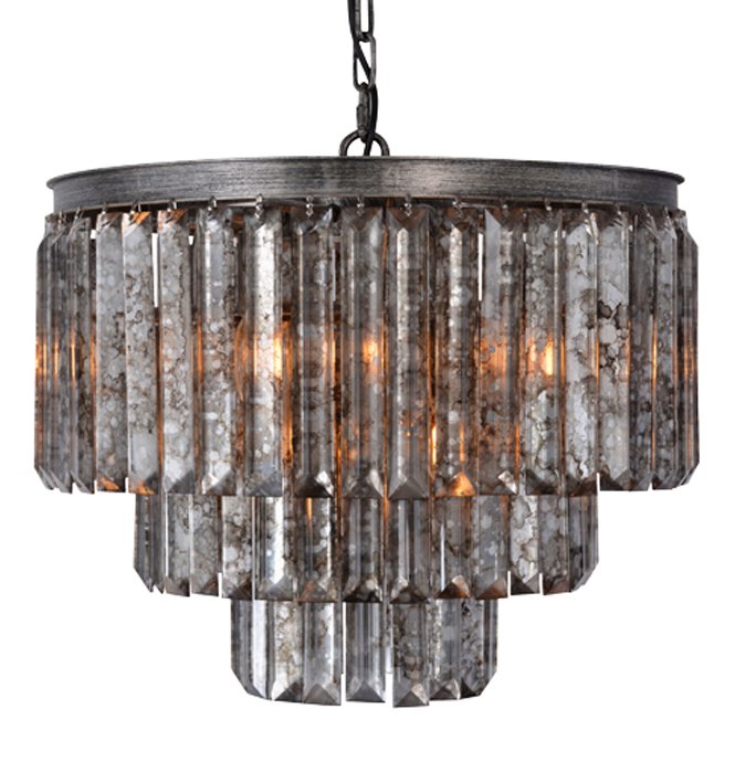 Подвесной светильник ODEON Aged Glass Chandelier Серебряный Подвесной светильник ODEON Aged Glass Chandelier Серебряный в Твери | Loft Concept
