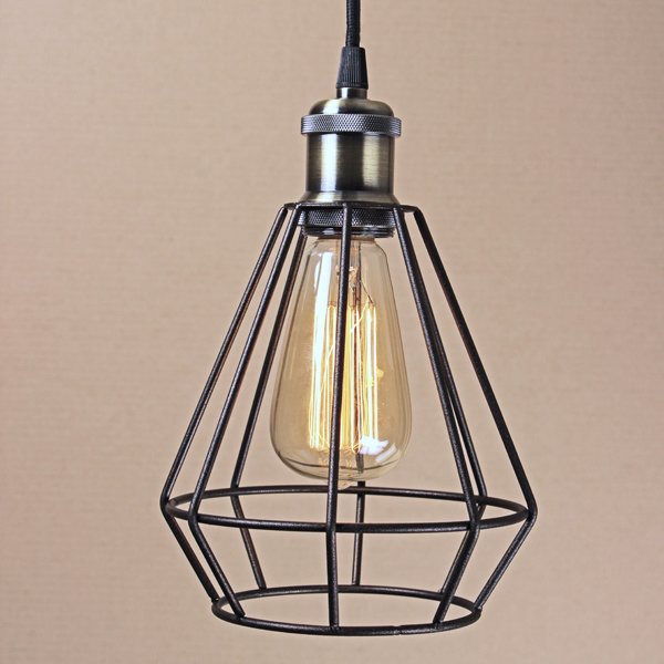 Подвесной светильник Wire Cage Pendant Punch Black Черный Подвесной светильник Wire Cage Pendant Punch Black Черный в Твери | Loft Concept