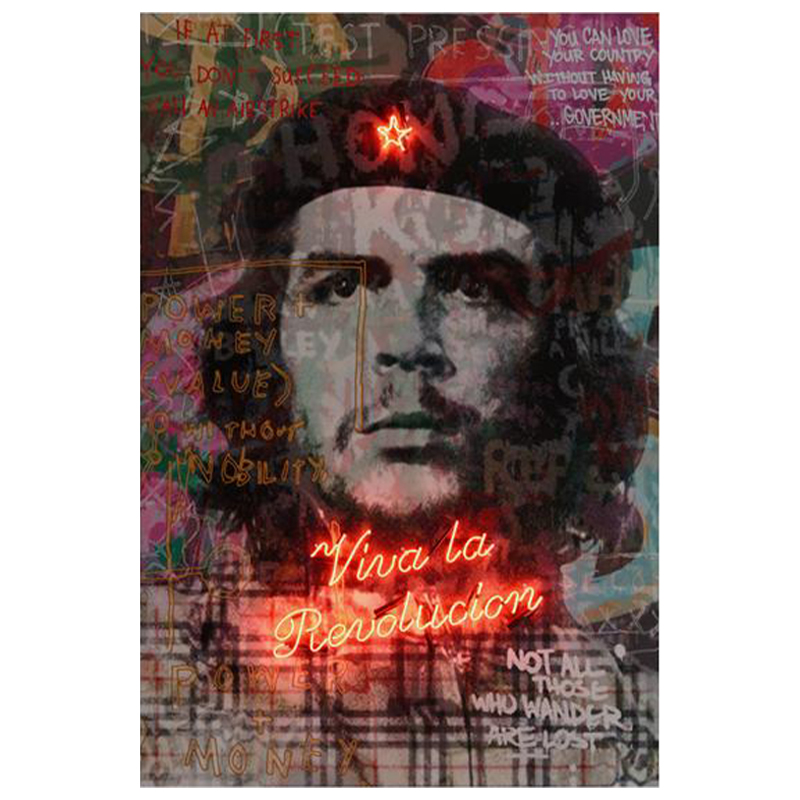 Постер с Неоновым Светящимся Текстом Че Гевара Ches Revolution Мульти Постер с Неоновым Светящимся Текстом Че Гевара Ches Revolution Мульти в Твери | Loft Concept