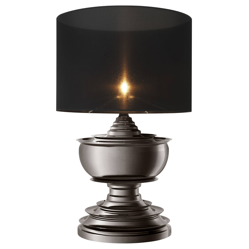 Настольная лампа Eichholtz Table Lamp Pagoda Black nickel Темный никель Черный Настольная лампа Eichholtz Table Lamp Pagoda Black nickel Темный никель Черный в Твери | Loft Concept