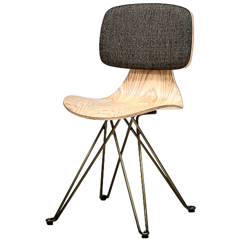 Стул Adela Loft Stool Древесина Бронза Серый Стул Adela Loft Stool Древесина Бронза Серый в Твери | Loft Concept