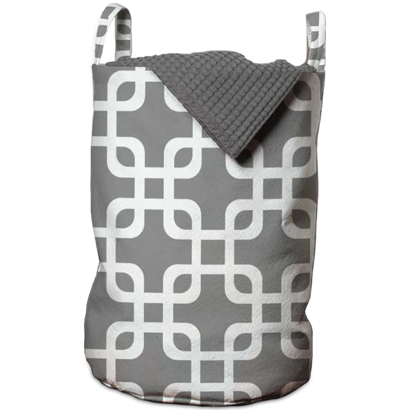 Корзина Squares on Gray Basket Серый Белый Корзина Squares on Gray Basket Серый Белый в Твери | Loft Concept
