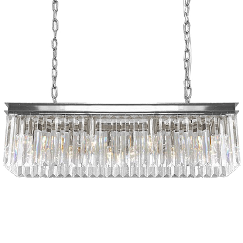 Люстра RH Odeon Chandelier Silver 90 Прозрачное Стекло Серебряный Люстра RH Odeon Chandelier Silver 90 Прозрачное Стекло Серебряный в Твери | Loft Concept