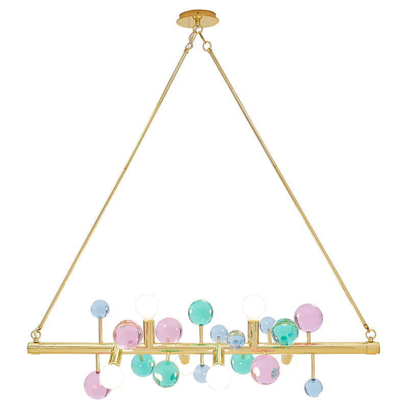 Светильник Jonathan Adler GLOBO SIX-LIGHT LINEAR CHANDELIER Multi Мульти Золотой Светильник Jonathan Adler GLOBO SIX-LIGHT LINEAR CHANDELIER Multi Мульти Золотой в Твери | Loft Concept