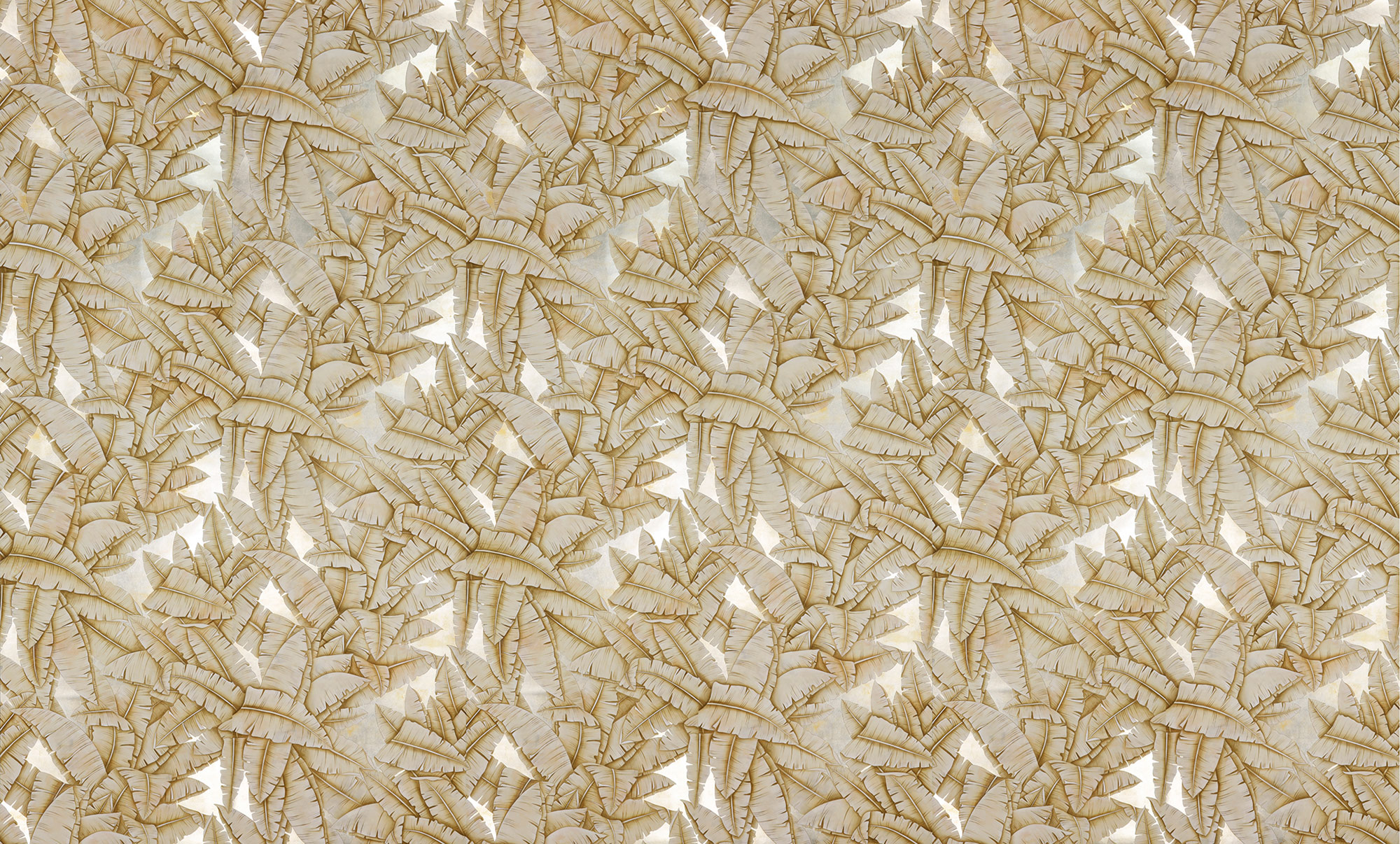 Обои ручная роспись Palms Sand on Tarnished Silver gilded paper with nickel pearlescent antiquing Обои ручная роспись Palms Sand on Tarnished Silver gilded paper with nickel pearlescent antiquing - постер Loft-Concept в Твери
