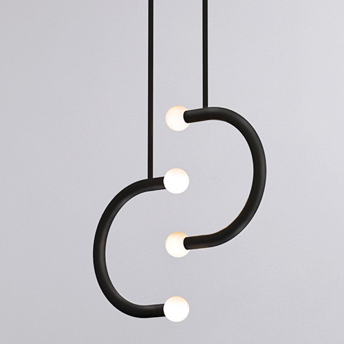 Подвесной светильник Bower Studios Double Pendant C Lights Черный Подвесной светильник Bower Studios Double Pendant C Lights Черный в Твери | Loft Concept