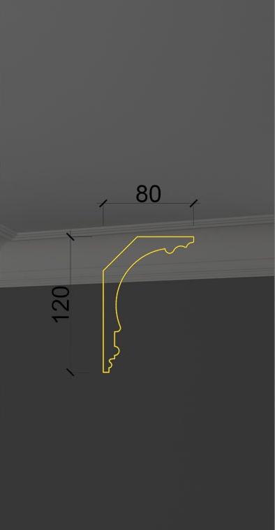 Гладкий карниз KT-50 в Твери