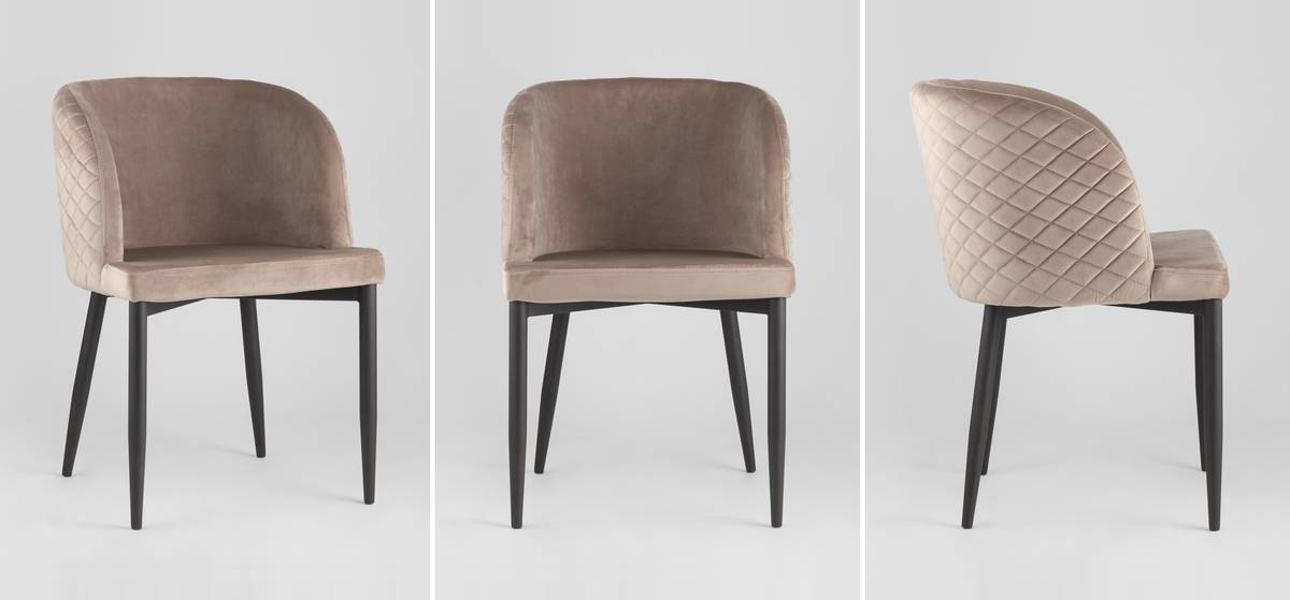 Стул Oscar Chair Велюр цвет Шампань - фото