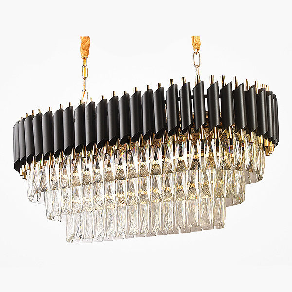 Люстра Empire Black Rectangular Chandelier Crystal Черный Золотой Прозрачный Люстра Empire Black Rectangular Chandelier Crystal Черный Золотой Прозрачный в Твери | Loft Concept