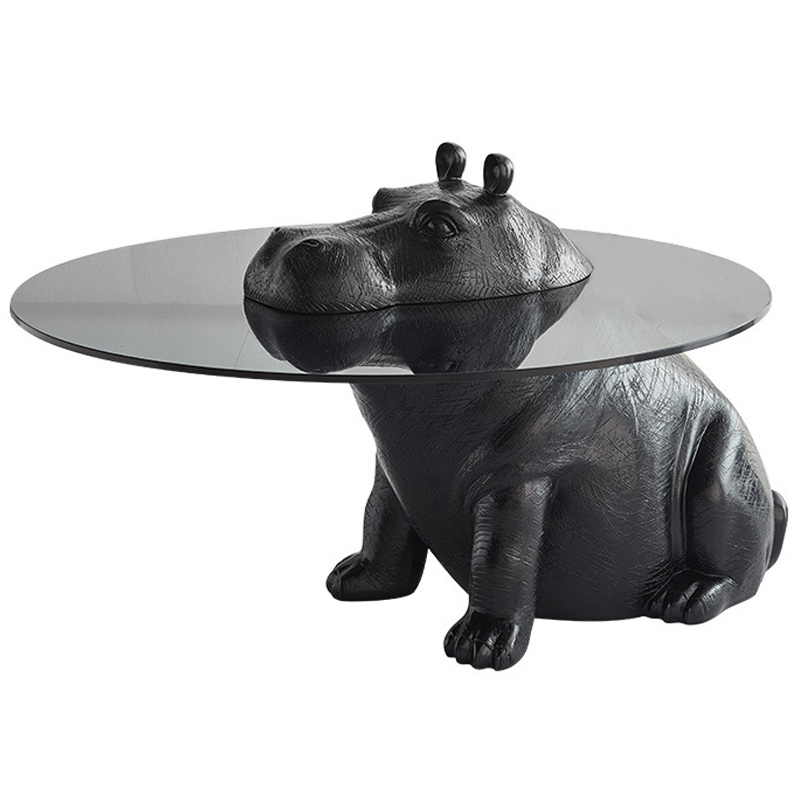 Кофейный Стол Бегемот Hippo Sitting Coffee Table Черный Прозрачный Кофейный Стол Бегемот Hippo Sitting Coffee Table Черный Прозрачный в Твери | Loft Concept