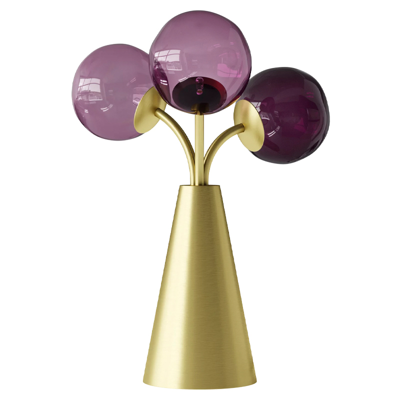 Настольная лампа Wild Grape brass Латунь Пурпурно-фиолетовый Настольная лампа Wild Grape brass Латунь Пурпурно-фиолетовый в Твери | Loft Concept