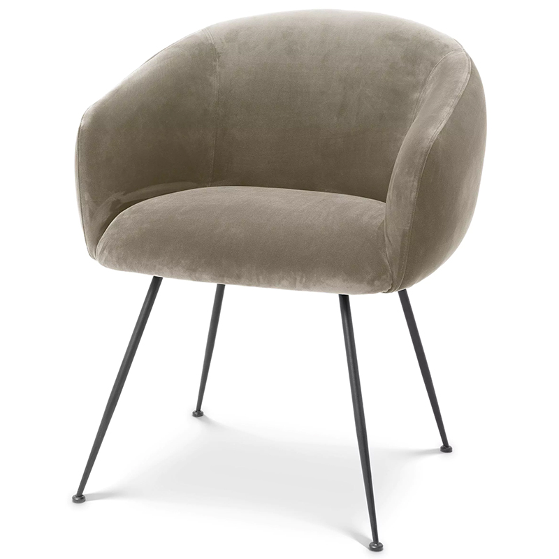Стул Eichholtz Dining Chair Elbury Beige Бежевый Черный Стул Eichholtz Dining Chair Elbury Beige Бежевый Черный в Твери | Loft Concept
