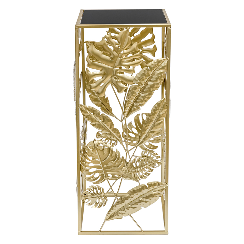 Подставка Tropical Gold Leaves Stand S Золотой Черный Подставка Tropical Gold Leaves Stand S Золотой Черный в Твери | Loft Concept