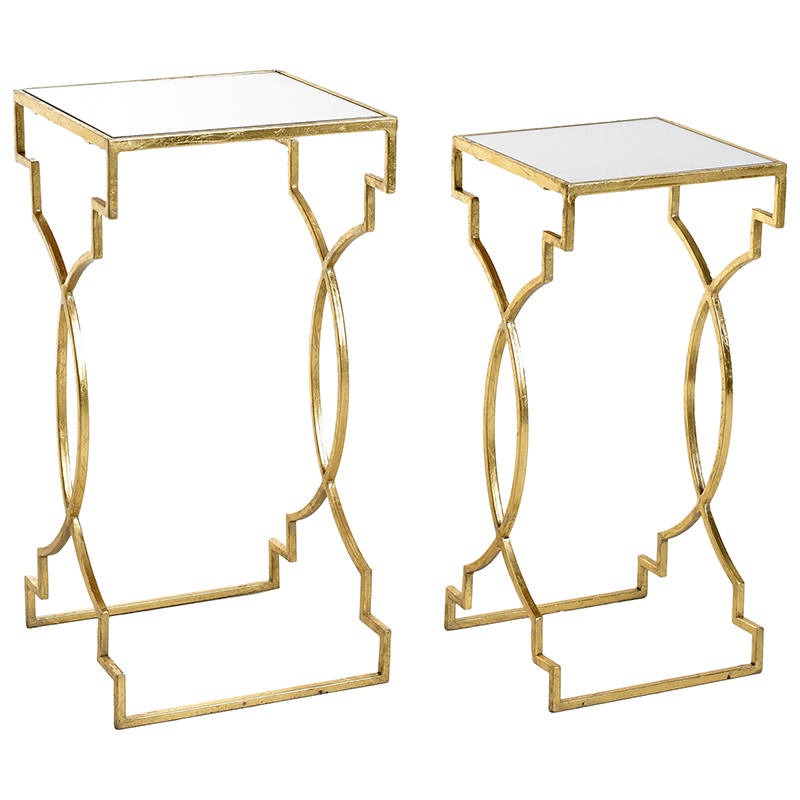 Комплект приставных столов Cowan Side Tables Золотой Прозрачный Комплект приставных столов Cowan Side Tables Золотой Прозрачный в Твери | Loft Concept