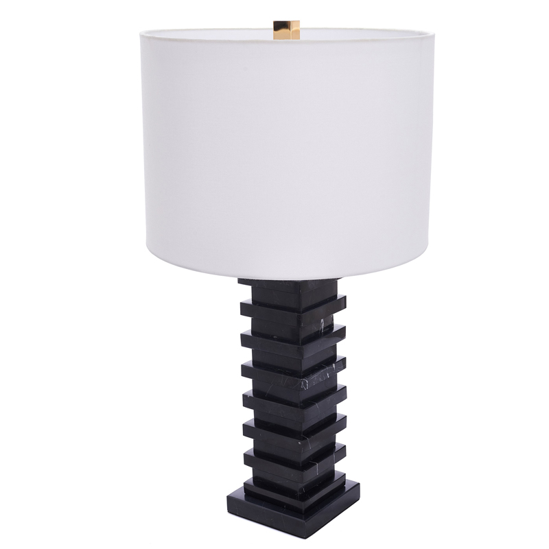 Настольная лампа Iobhar Marble Table lamp Черный Белый Настольная лампа Iobhar Marble Table lamp Черный Белый в Твери | Loft Concept