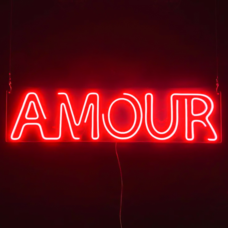 Неоновая настенная лампа Amour Neon Wall Lamp Прозрачный Красный Неоновая настенная лампа Amour Neon Wall Lamp Прозрачный Красный в Твери | Loft Concept