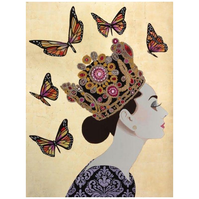 Картина Audrey with Crown and Monarch Butterflies Мульти Картина Audrey with Crown and Monarch Butterflies Мульти в Твери | Loft Concept
