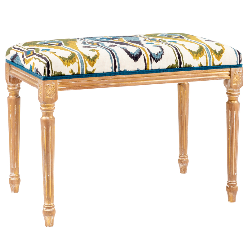 Банкетка Ikat Pattern из натурального бука Золотой Мульти Банкетка Ikat Pattern из натурального бука Золотой Мульти в Твери | Loft Concept