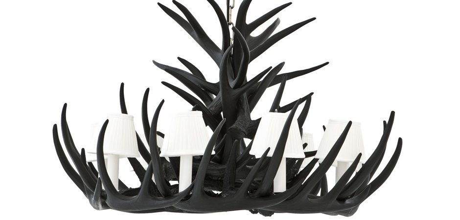 Люстра Eichholtz Chandelier Horn Highlands Black - Loft-Concept в Твери