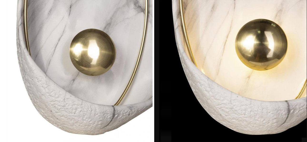 Бра Белая Жемчужина Ginger & Jagger Pearl WALL LAMP - фото №2