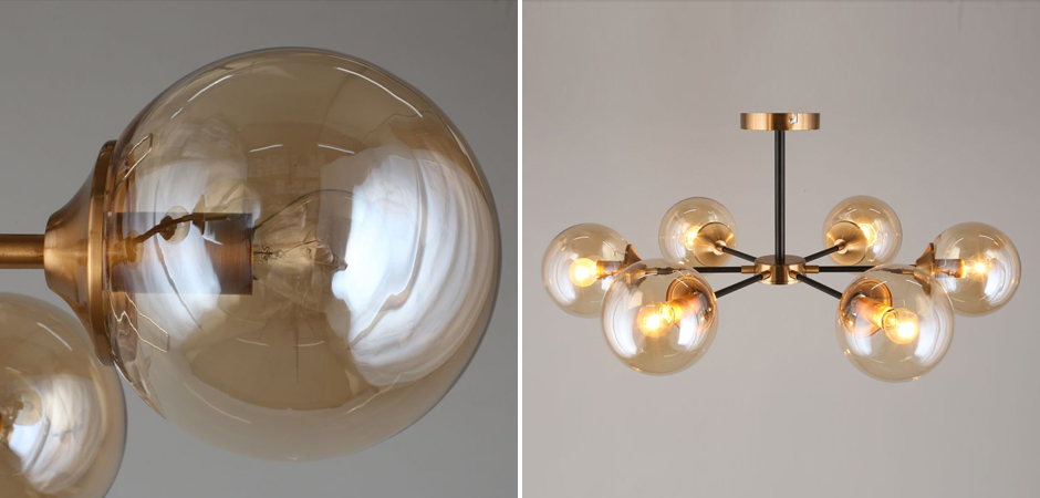 Потолочный светильник Smoky Sphere Champagne - фото №1