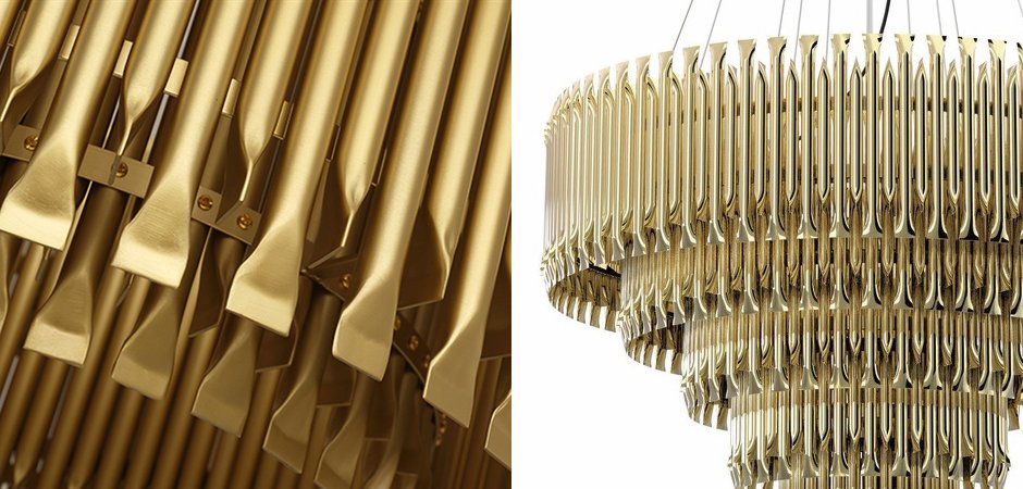 Люстра MATHENY CHANDELIER 5 SUSPENSION by DELIGHTFULL Gold Люстра MATHENY CHANDELIER 5 SUSPENSION by DELIGHTFULL Gold - Loft-Concept в Твери