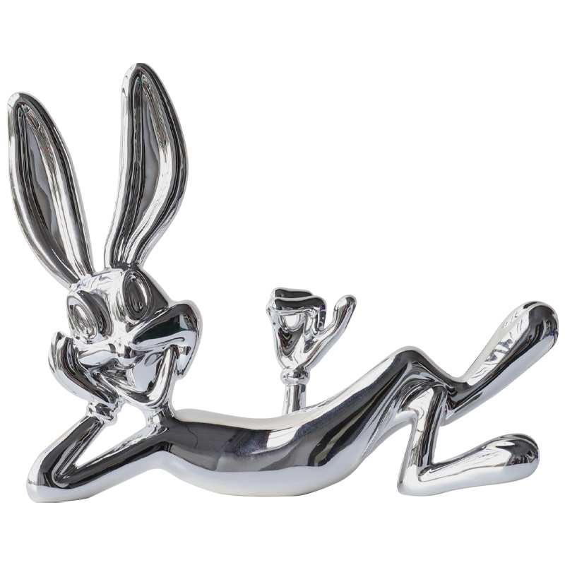 Декоративная статуэтка Bugs Bunny Silver Серебряный Декоративная статуэтка Bugs Bunny Silver Серебряный в Твери | Loft Concept