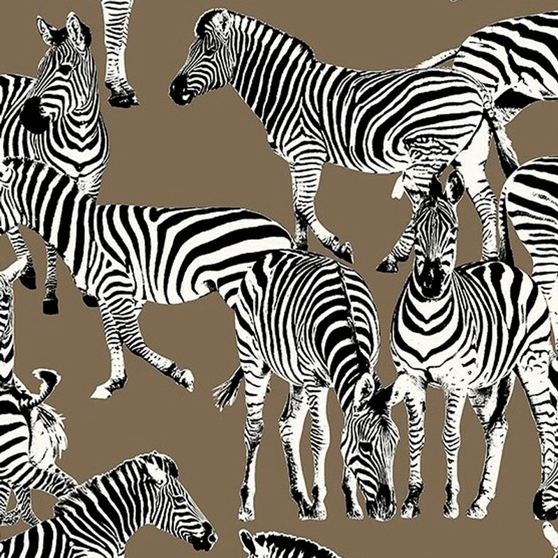 Обои ручная роспись Zebras Chocolate Mousse Обои ручная роспись Zebras Chocolate Mousse в Твери | Loft Concept