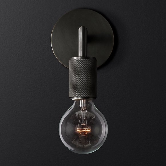 Бра RH Utilitaire Single Sconce Black Темная бронза в Твери | Loft Concept 