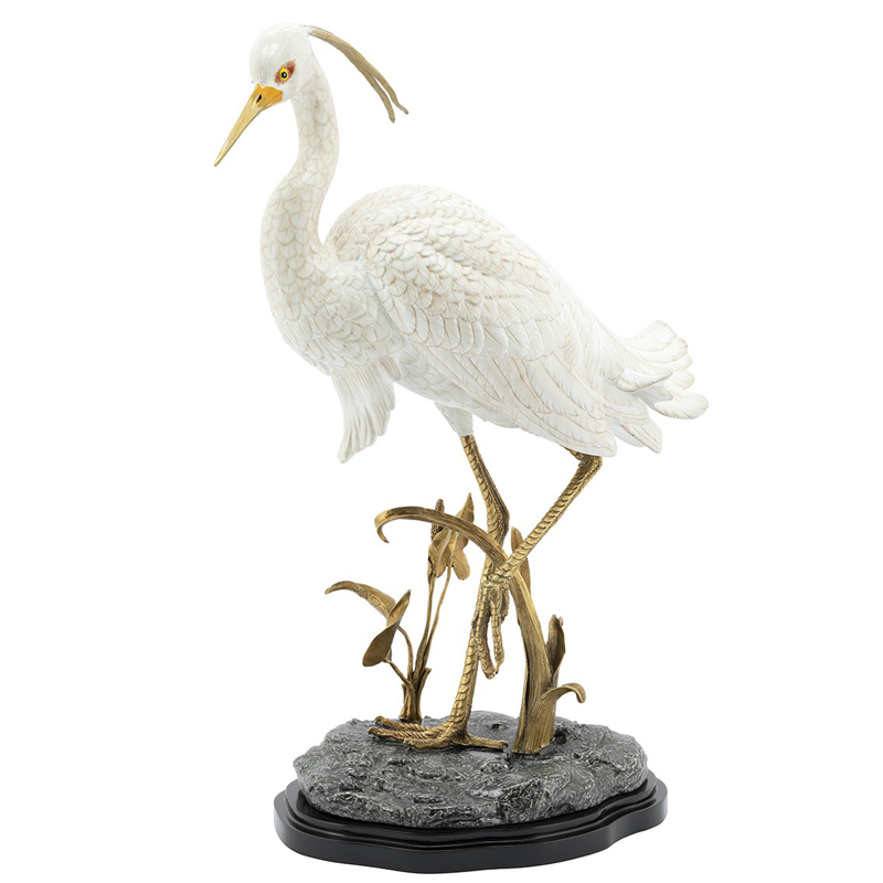 Статуэтка HERON ATLANTA Белый Черный Бронза Статуэтка HERON ATLANTA Белый Черный Бронза в Твери | Loft Concept