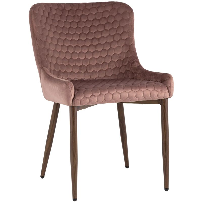 Стул Stitch Honey Chair Пыльно-Розовый Велюр Розовый пастельный Коричневый Стул Stitch Honey Chair Пыльно-Розовый Велюр Розовый пастельный Коричневый в Твери | Loft Concept