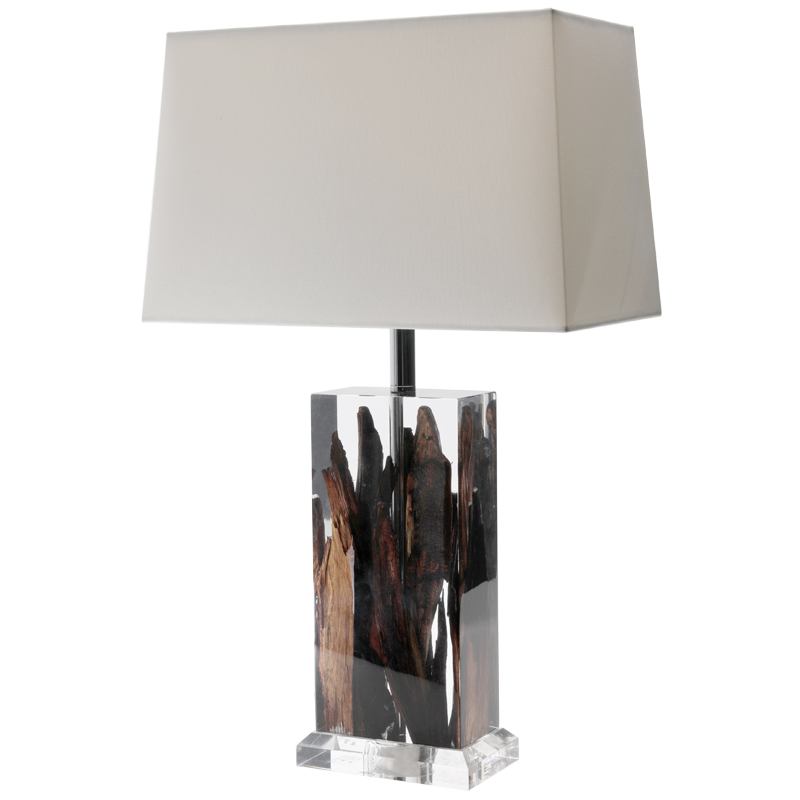 Настольная лампа Kisimi Table Lamp dark Белый Коричневый Настольная лампа Kisimi Table Lamp dark Белый Коричневый в Твери | Loft Concept