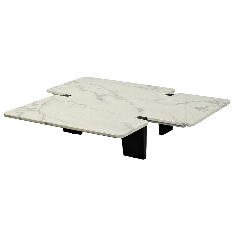 Кофейный стол Lewys Marble Coffee Table Белый Мрамор Bianco Коричневый Кофейный стол Lewys Marble Coffee Table Белый Мрамор Bianco Коричневый в Твери | Loft Concept