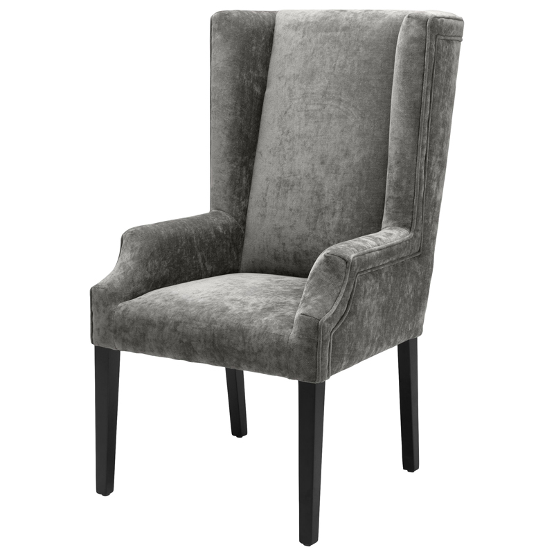Стул Eichholtz Dining Chair Tempio grey Серый Черный в Твери | Loft Concept 