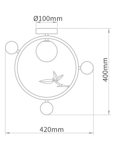 Потолочный светильник Metal Wood Ring Leaf Потолочный светильник Metal Wood Ring Leaf в Твери