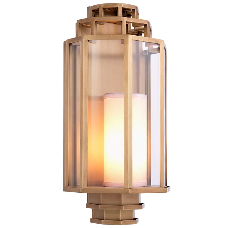 Бра Wall Lamp Monticello Brass Белый Латунь Прозрачное Стекло Бра Wall Lamp Monticello Brass Белый Латунь Прозрачное Стекло в Твери | Loft Concept