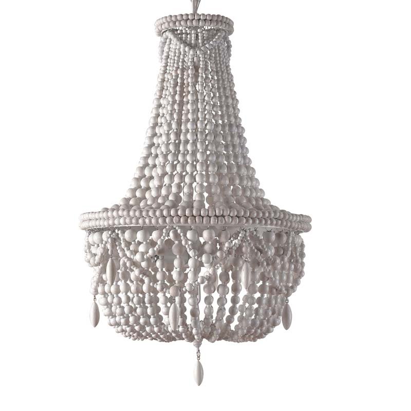 Люстра RH Anselme White Wood Large Chandelier Белый Люстра RH Anselme White Wood Large Chandelier Белый в Твери | Loft Concept