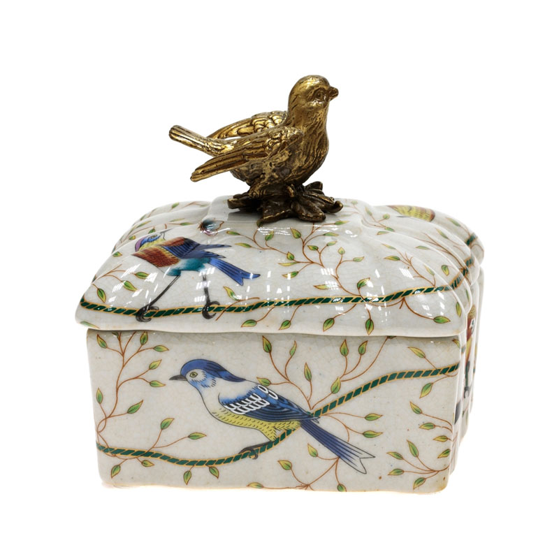 Шкатулка Bronze and Color Birds Box Square Мульти Бронза Шкатулка Bronze and Color Birds Box Square Мульти Бронза в Твери | Loft Concept