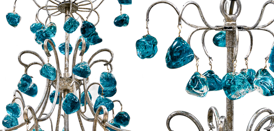 Люстра Crystal Blue Cupertino Chandelier Люстра Crystal Blue Cupertino Chandelier - Loft-Concept в Твери