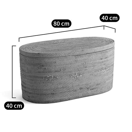Плетеная овальная корзина с крышкой Shani Rattan Basket Плетеная овальная корзина с крышкой Shani Rattan Basket в Твери