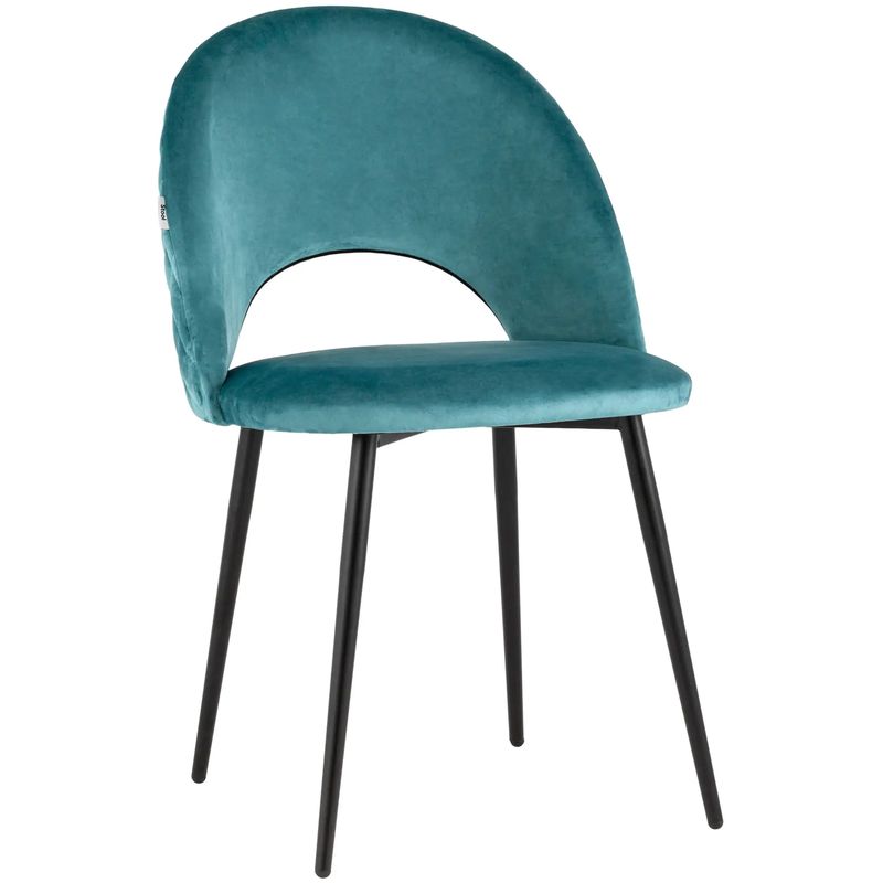 Стул CLIFF Chair Бирюзовый Велюр Бирюзовый Черный Стул CLIFF Chair Бирюзовый Велюр Бирюзовый Черный в Твери | Loft Concept
