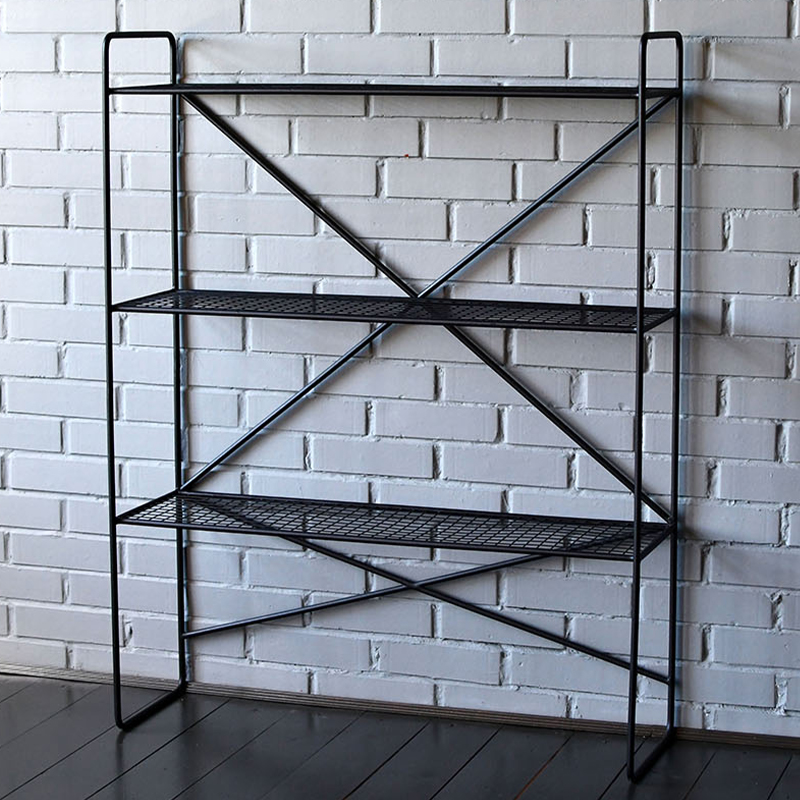 Стеллаж Ridley Black Industrial Metal Rust Rack Черный Стеллаж Ridley Black Industrial Metal Rust Rack Черный в Твери | Loft Concept