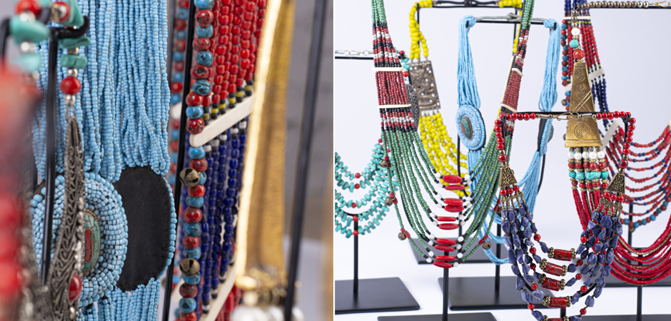 Этническое ожерелье на подставке Blue Medallions - Loft-Concept в Твери