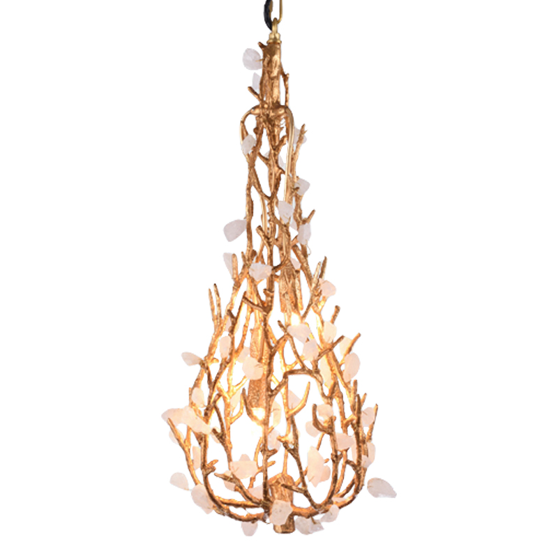 Люстра Gillis Chandelier Drop Золотой Белый Люстра Gillis Chandelier Drop Золотой Белый в Твери | Loft Concept