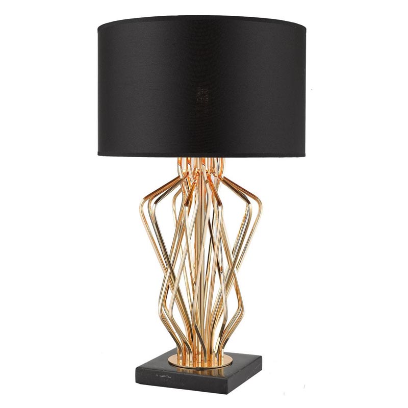 Настольная лампа Lester Table Lamp Черный Мрамор Nero Глянцевое золото Настольная лампа Lester Table Lamp Черный Мрамор Nero Глянцевое золото в Твери | Loft Concept