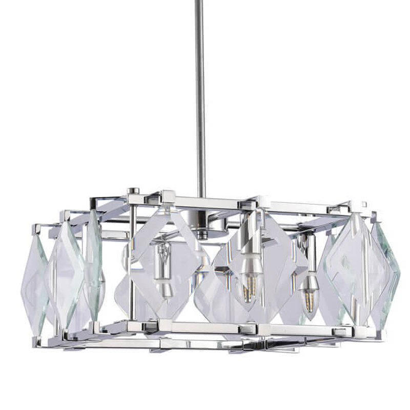 Люстра Glass Rhombus Lighting square Хром Люстра Glass Rhombus Lighting square Хром в Твери | Loft Concept