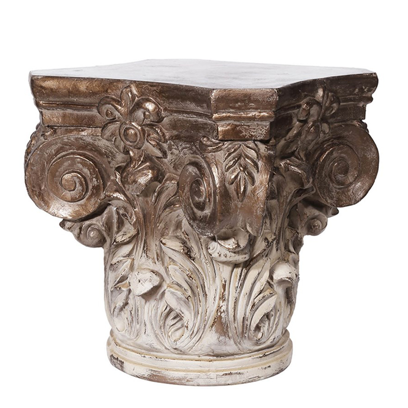 Стол Roman Column Белый Коричневый винтаж Стол Roman Column Белый Коричневый винтаж в Твери | Loft Concept